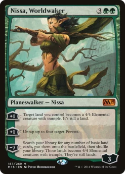 Nissa, Worldwaker (M15-187) Foil