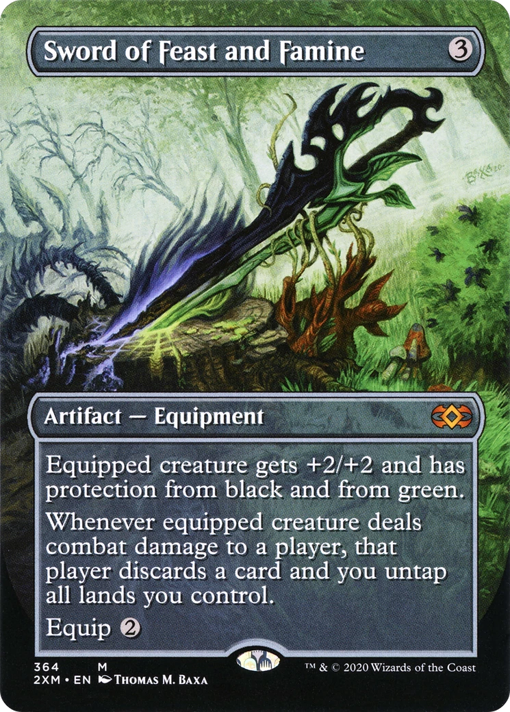 Sword Of Feast And Famine (2XM-364) (Borderless) Foil 3 Sword Of Feast And Famine (2XM-364) (Borderless) Foil