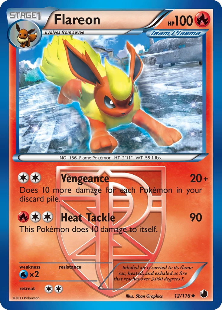 Flareon (012/116) UncommonReverse Holofoil 3 Flareon (012/116) UncommonReverse Holofoil