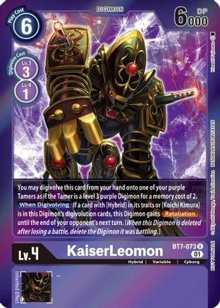 KaiserLeomon (Event Pack 3) - BT7-073 - Promo Foil 3 KaiserLeomon (Event Pack 3) - BT7-073 - Promo Foil