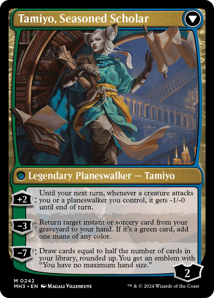 Tamiyo, Inquisitive Student // Tamiyo, Seasoned Scholar (MH3-242) Foil 4 Tamiyo, Inquisitive Student // Tamiyo, Seasoned Scholar (MH3-242) Foil - Image 2