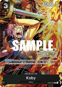 Koby (Online Regional 2023) [Participant] OP02-098 PR One Piece Promotion CardsFoil