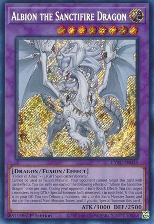 Albion The Sanctifire Dragon - CYAC-EN035 Secret Rare 1st Edition 3 Albion The Sanctifire Dragon - CYAC-EN035 Secret Rare 1st Edition