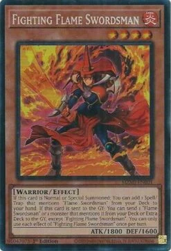 Fighting Flame Swordsman (CR) - MZMI-EN001 Collector's Rare 1st Edition
