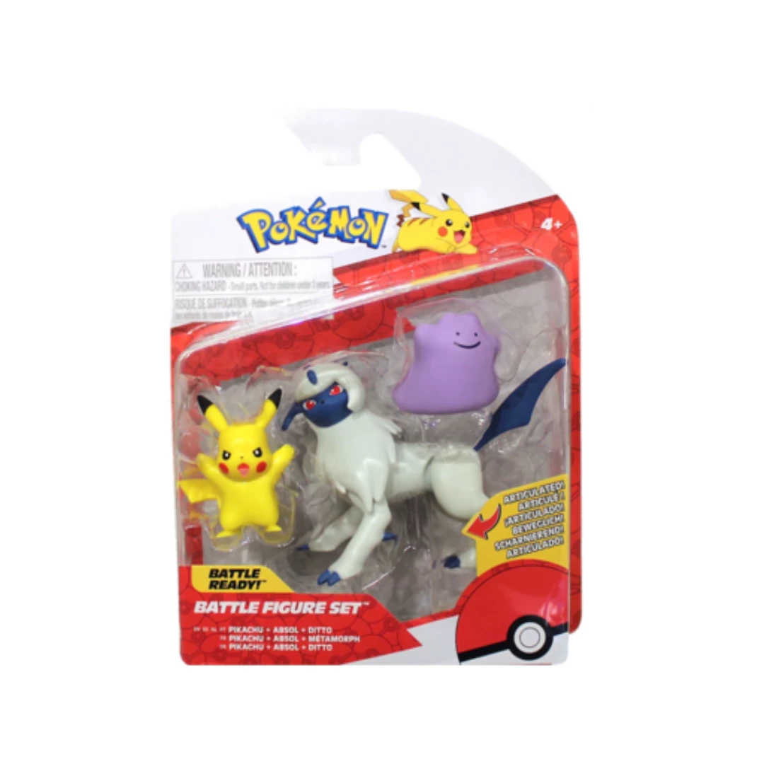 Pokemon Battle Figure Set Pikachu, Absol And Ditto 3 Pokemon Battle Figure Set Pikachu, Absol And Ditto
