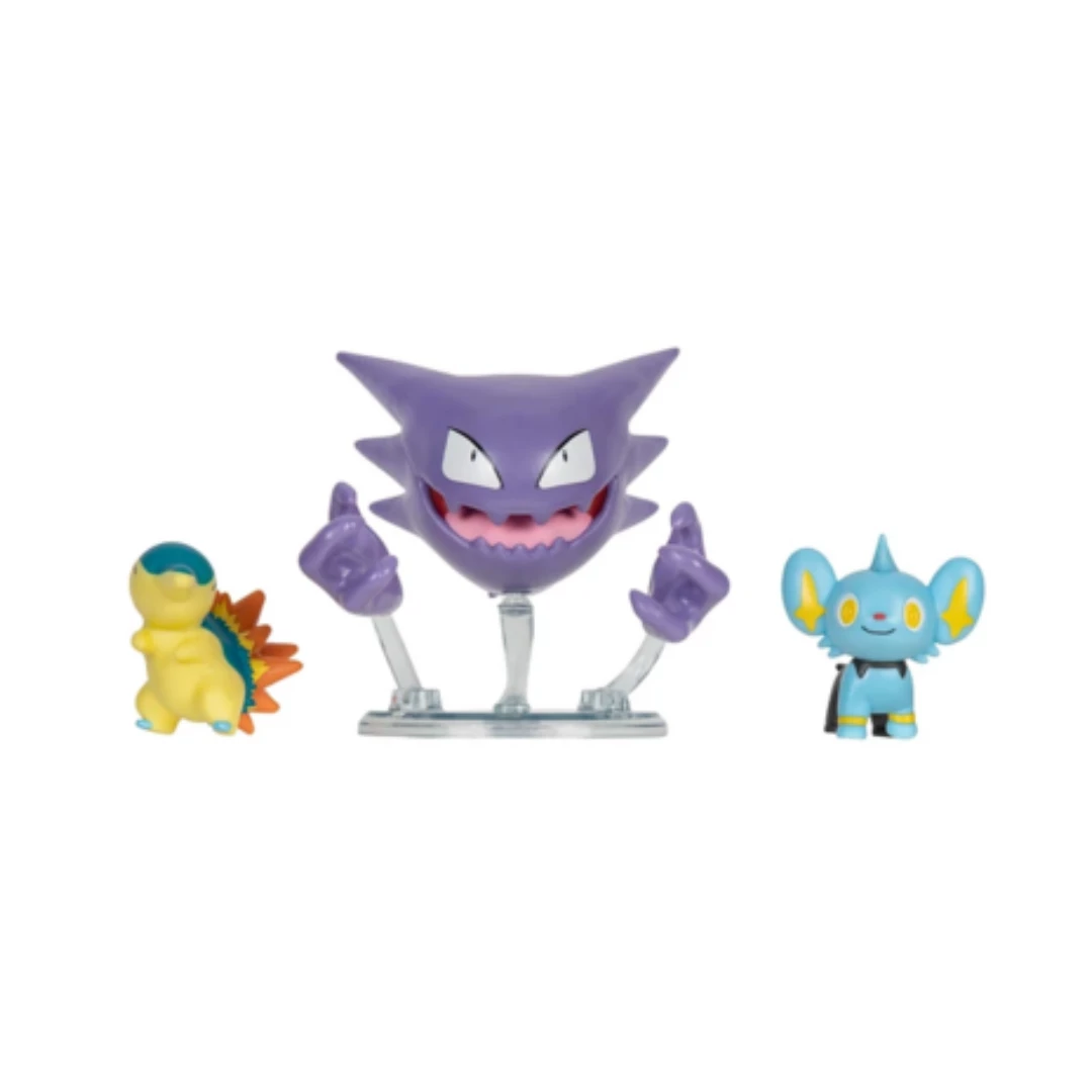 Pokemon Battle Figure Set Shinex, Haunter And Cyndaquil 3 Pokemon Battle Figure Set Shinex, Haunter And Cyndaquil