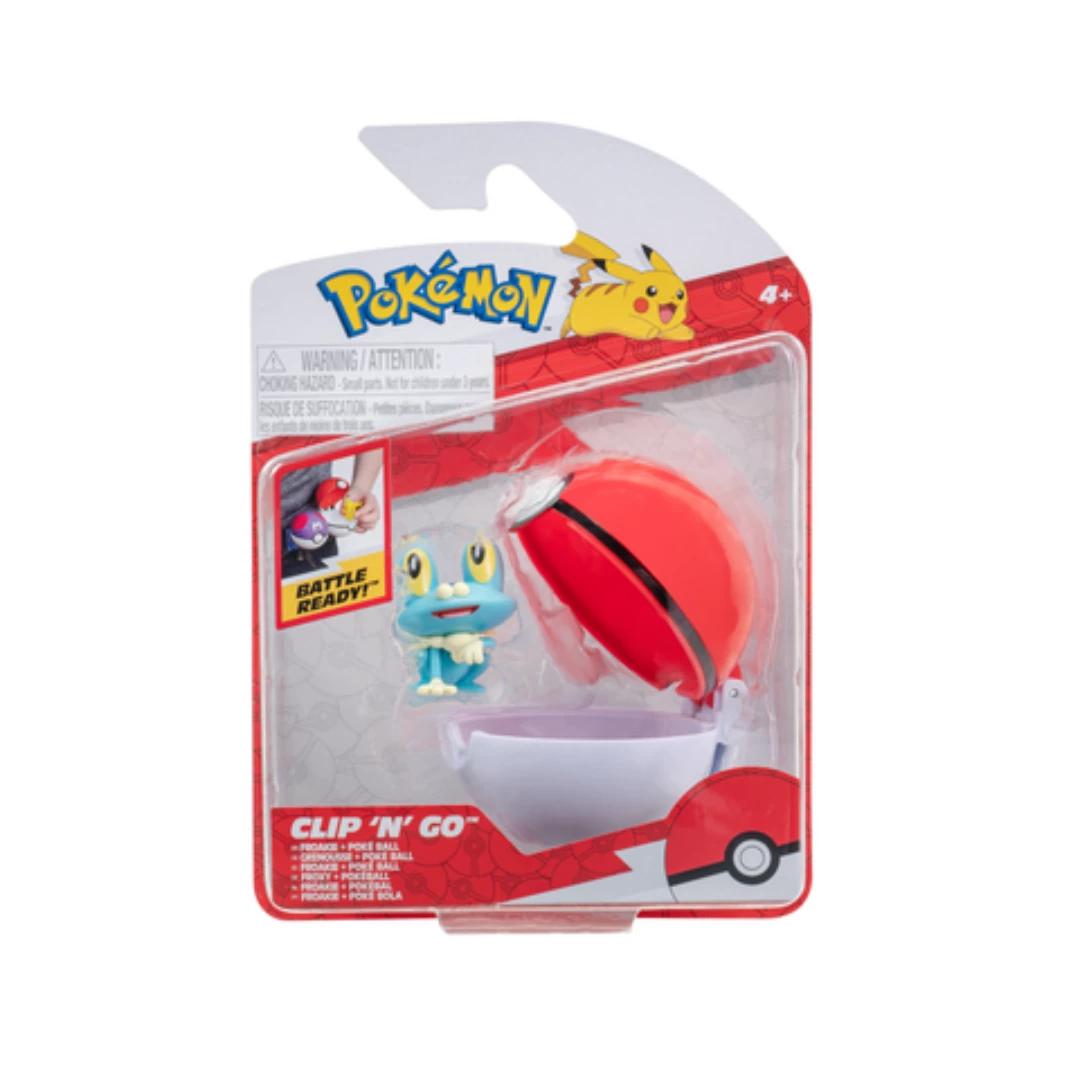 Pokemon Clip N' Go Froakie And Poke Ball 3 Pokemon Clip N' Go Froakie And Poke Ball
