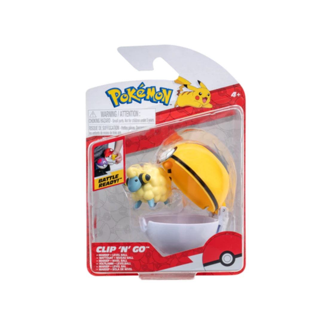 Pokemon Clip 'N' Go Mareep And Level Ball 3 Pokemon Clip 'N' Go Mareep And Level Ball