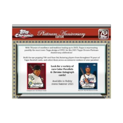 2021 TOPPS CHROME PLATINUM ANNIVERSARY BASEBALL HOBBY BOX