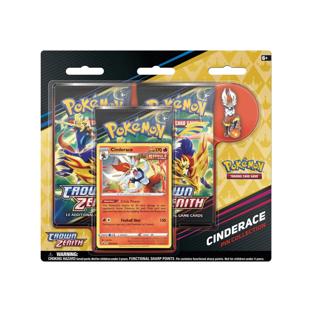 Pokemon - Crown Zenith - Pin Collection - Cinderace 3 Pokemon - Crown Zenith - Pin Collection - Cinderace